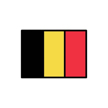 Belçika bayrağı vektör simgesi