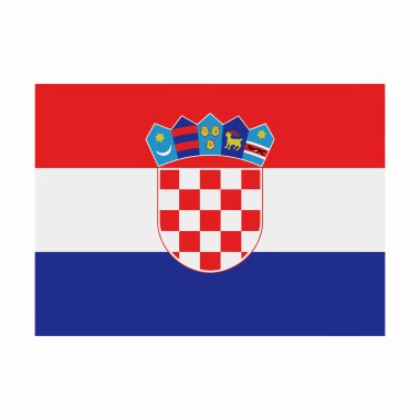 Hırvatistan bayrağı. Vektör illüstrasyonu.