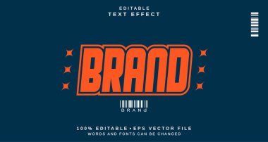 Düzenlenebilir metin biçimi efekti - Brand metin biçimi teması. projeniz için