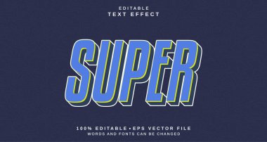 Düzenlenebilir metin biçimi efekti - Süper metin biçimi teması. projeniz için