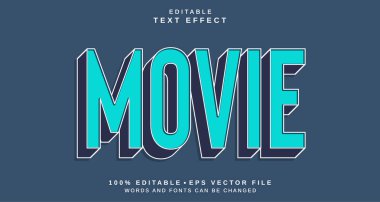 Düzenlenebilir metin biçimi efekti - Film metin biçimi teması. projeniz için