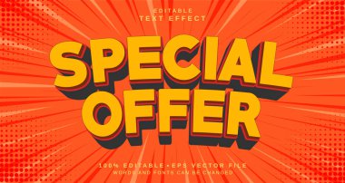 Düzenlenebilir metin biçimi efekti - Özel Teklif metin biçimi teması. projeniz için