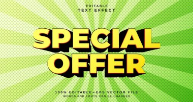 Düzenlenebilir metin biçimi efekti - Özel Teklif metin biçimi teması. projeniz için