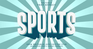 Düzenlenebilir metin biçimi efekti - Spor metin biçimi teması. projeniz için