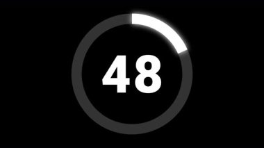 İlerleme Çubuğuyla 60 saniye gösteren Dijital Geri sayım Zamanlayıcısı