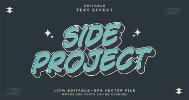 Düzenlenebilir metin biçimi efekti - Yan Proje metin biçimi teması. projeniz için