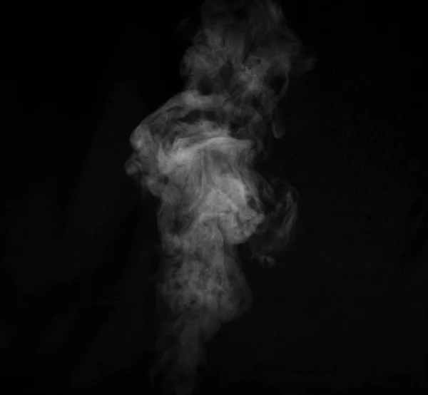 Kouřové Fragmenty Černém Pozadí Abstraktní Pozadí Konstrukční Prvek Pro Překrytí — Stock fotografie