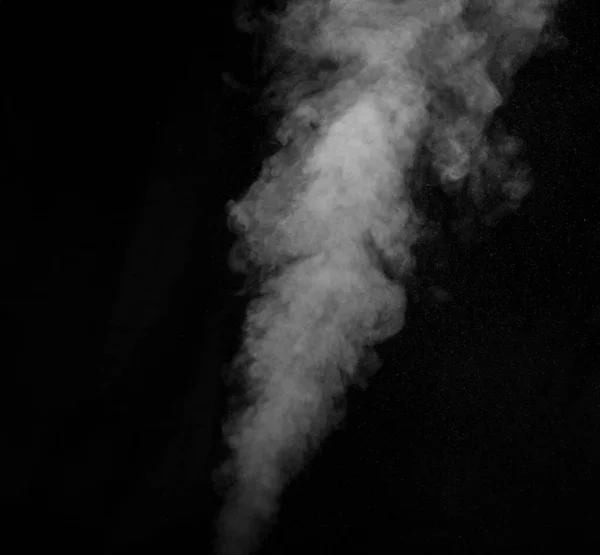 Humo Blanco Sobre Fondo Negro Fondo Abstracto Elemento Diseño Para —  Fotos de Stock