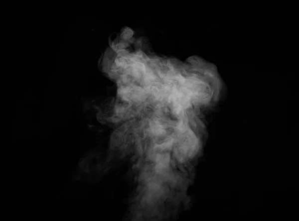 黒を背景に白煙 写真のオーバーレイのための抽象的な背景 デザイン要素 — ストック写真