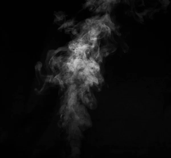 Smoke Fragments Black Background Abstract Background Design Element Overlay Pictures — Stock Photo, Image