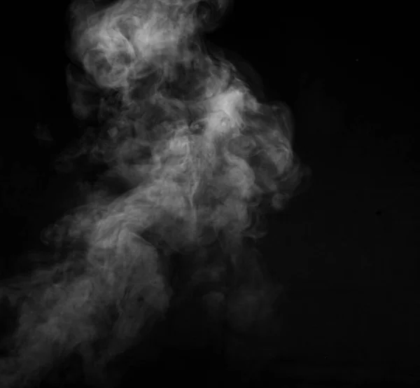 黑色背景上的烟雾碎片图片覆盖的抽象背景 设计元素 — 图库照片
