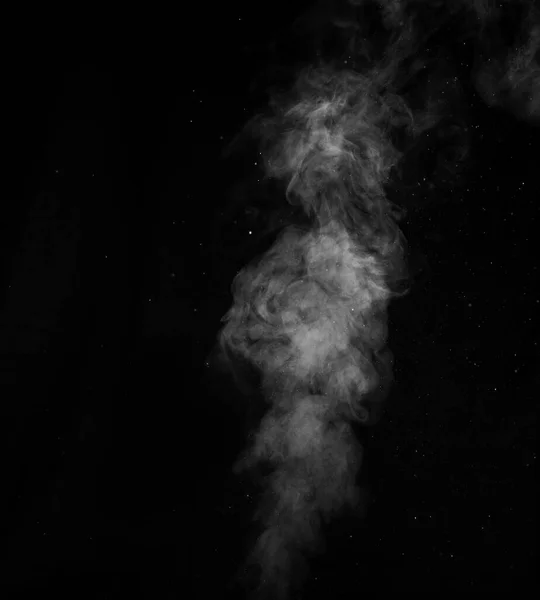 Humo Blanco Sobre Fondo Negro Imaginé Humo Sobre Fondo Oscuro — Foto de Stock