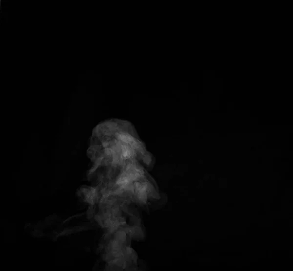 Humo Blanco Sobre Fondo Negro Imaginé Humo Sobre Fondo Oscuro — Foto de Stock