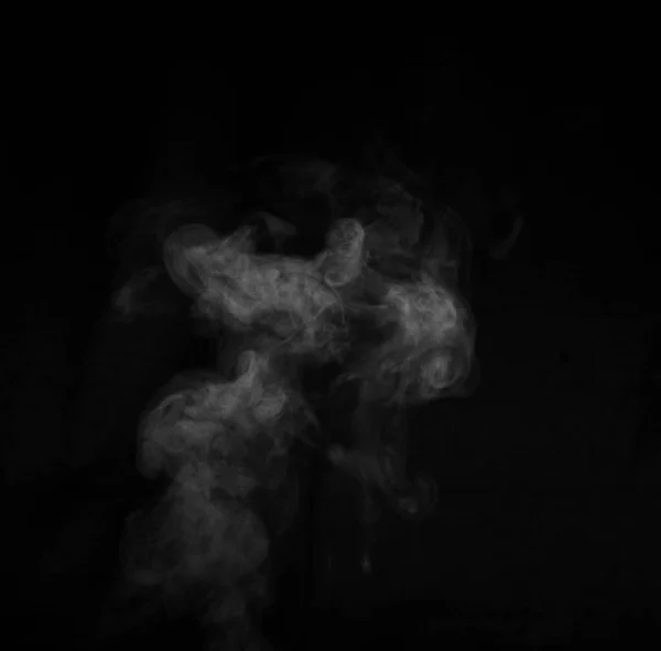 White Smoke Black Background Figured Smoke Dark Background Abstract Background — Stock Photo, Image