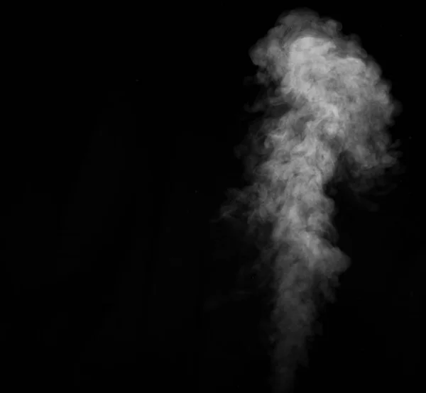 Humo Blanco Sobre Fondo Negro Imaginé Humo Sobre Fondo Oscuro — Foto de Stock