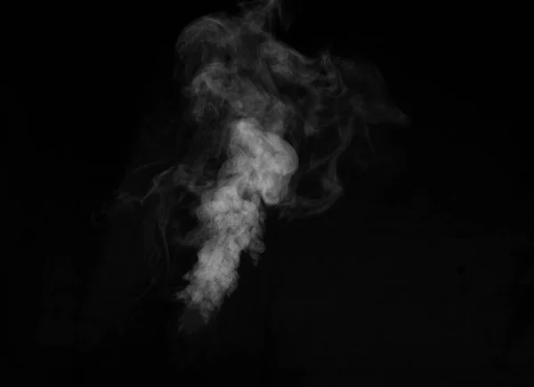 Smoke Fragments Black Background Abstract Background Design Element Overlay Pictures — Stock Photo, Image