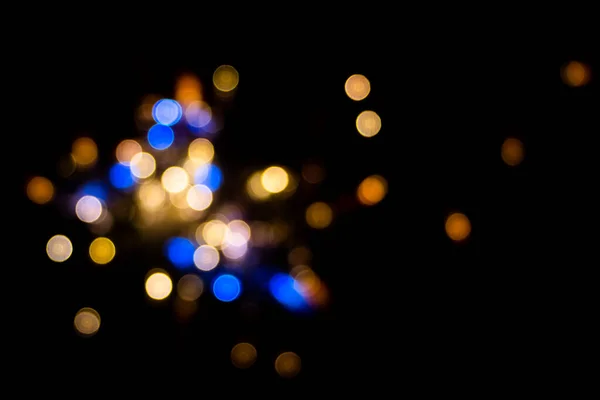 Perfect Bokeh Festive New Year Christmas Background Defocused Abstract Yellow — Stock Photo, Image