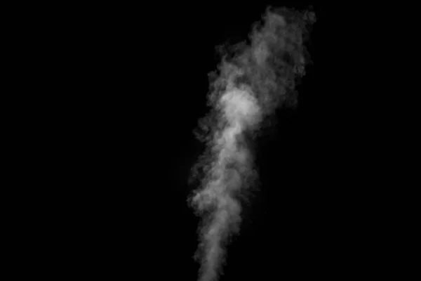 Fragmentos de humo sobre fondo negro. Fondo abstracto, elemento de diseño, para superposición en imágenes —  Fotos de Stock