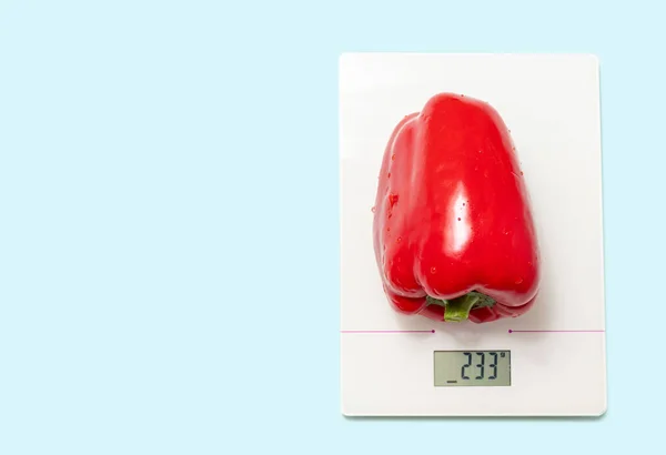 Koncept Stravy Správné Výživy Zdravé Výživy Čerstvé Červené Papriky Kuchyňské — Stock fotografie