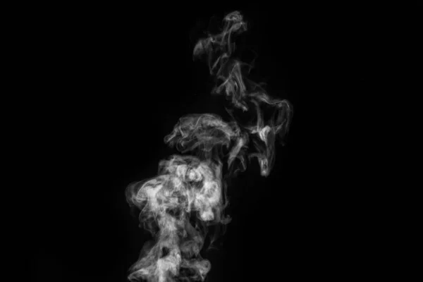 White Smoke Black Background Figured Smoke Dark Background Abstract Background — Stock Photo, Image