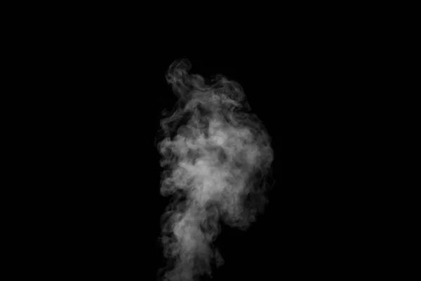 Vapor blanco, humo sobre un fondo negro para añadir a sus imágenes. Crear fotos místicas de Halloween. —  Fotos de Stock