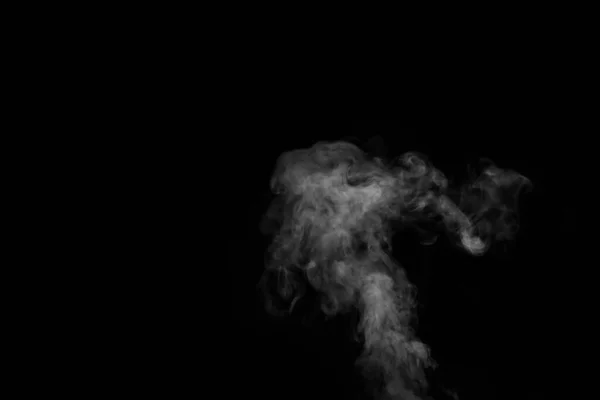 Белый дым, дым на черном фоне, чтобы добавить к вашим фотографиям. Перфектный дым, пар, гранж — стоковое фото