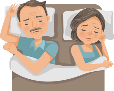 Yatakta yatan çift mutsuz görünüyor.