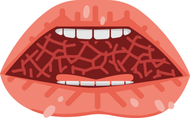 Çatlamış dudakları kapatın.