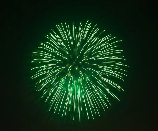 Zafer Bayramı kutlamaları onuruna gökyüzünde akşam havai fişek