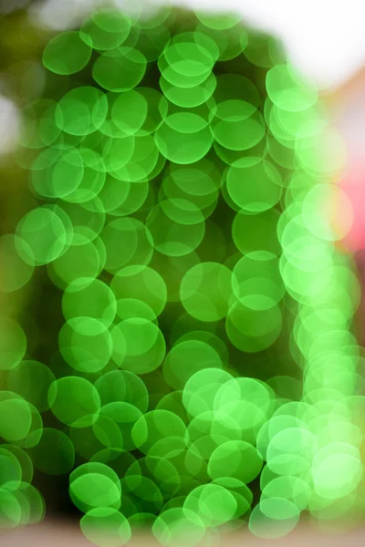 Fond vert cercles bokeh pour fond de Noël — Photo
