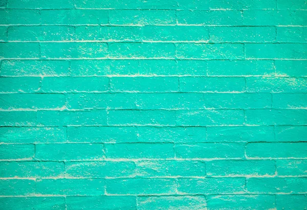 Old blue brick wall, painted the whole sky blue brick wall to bring this picture to use as interior decoration or background work, old blue brick wall For background.