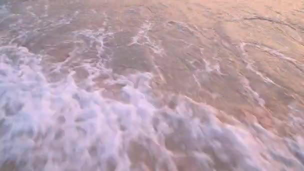 Açık Deniz Dalgaları Sahile Vurdu Okyanus Dalgalarına Bakmak Seni Rahatlatıyor — Stok video