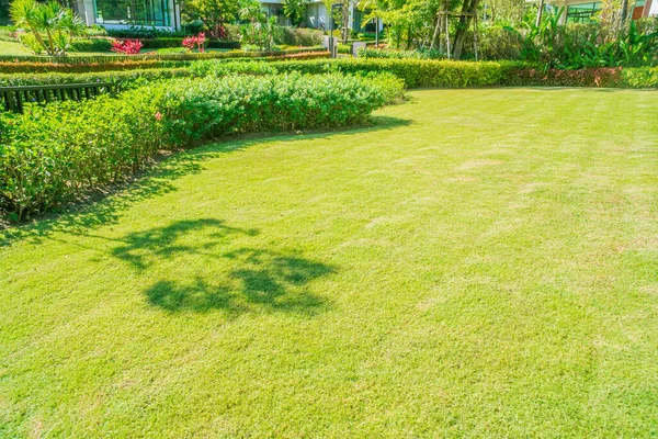 Erba Verde Giardino Formale Paesaggistico Giardino Anteriore Con Disegno Del — Foto Stock