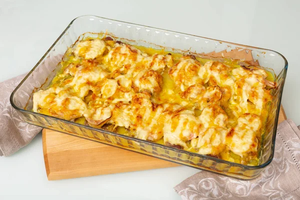 Bolognese Baking Dish Meat Melt Cheese — Stock Photo, Image