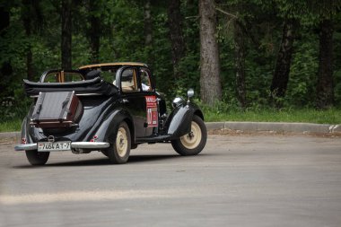 Minsk, Belarus, 11.06.2017. Siyah MercedesBenz170DS koleksiyonu.