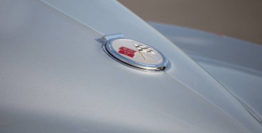 Minsk, Belarus, 11.06.2017. Chevrolet Corvette amblemi.