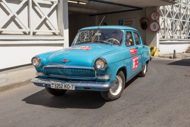 Minsk, Belarus, 09.06.2018. Sovyet otomobil volgası, GAZ21
