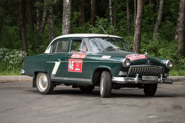 Minsk, Belarus, 11.06.2017. Sovyet otomobil volgası, GAZ21