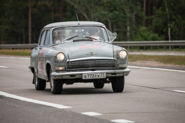 Minsk, Belarus, 11.06.2017. Sovyet otomobil volgası, GAZ21