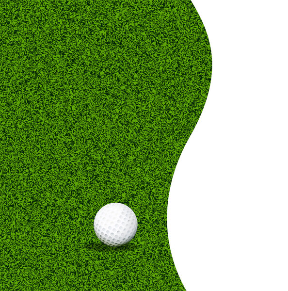 golf ball on a green lawn