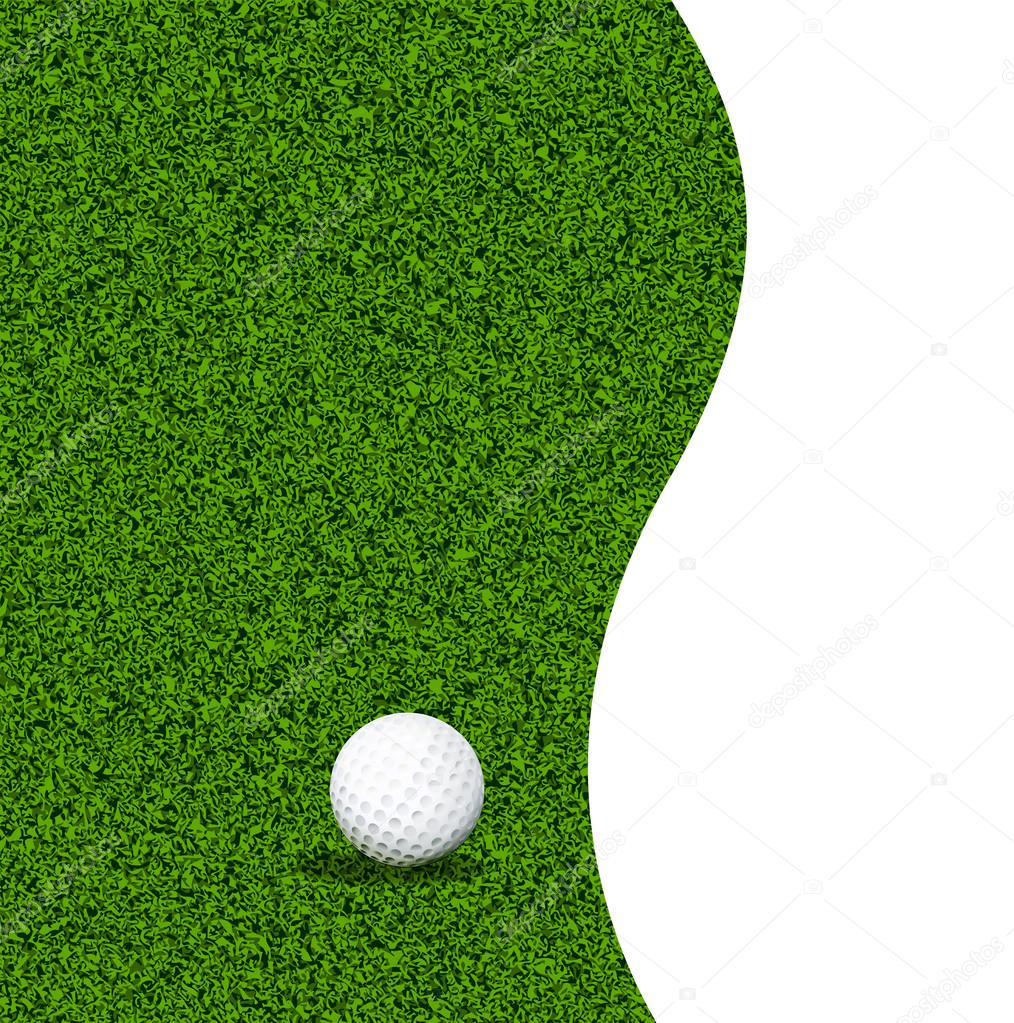 golf ball on a green lawn