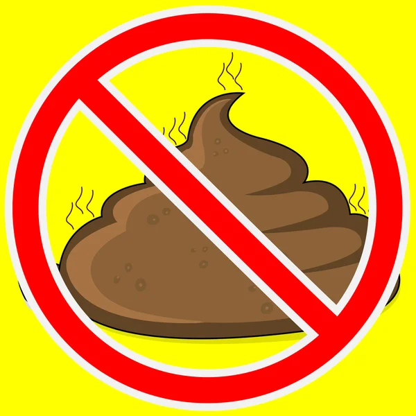 Warning sign Stop feces — Stock Vector