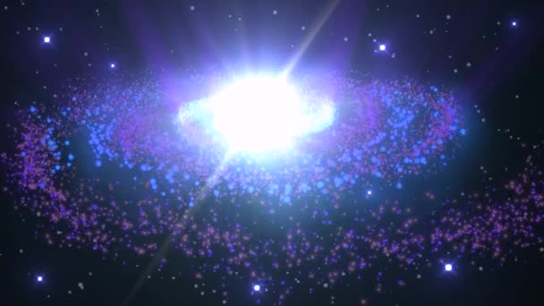 Космическая галактика y — стоковое видео