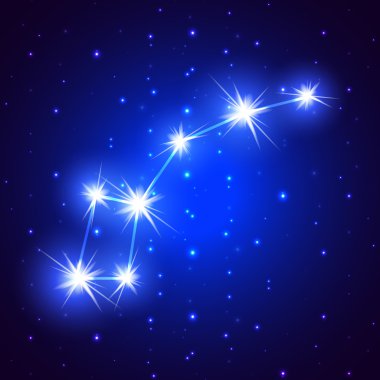 Little Dipper constellation clipart