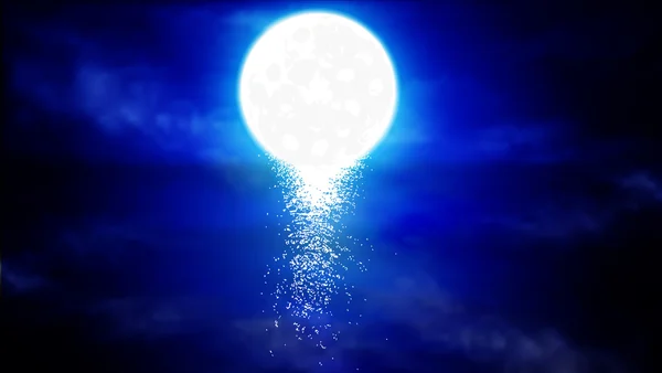 Pleine lune sur l'eau — Image vectorielle