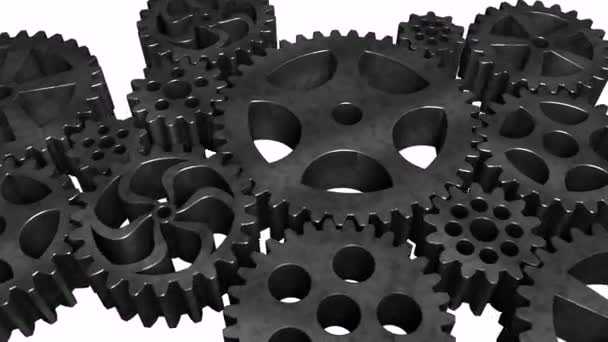 Rotatin g gears — Stockvideo
