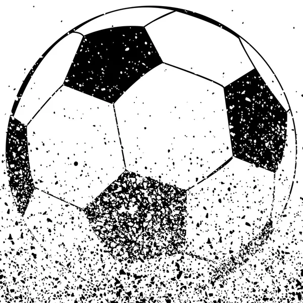Bola de futebol preto e branco — Vetor de Stock
