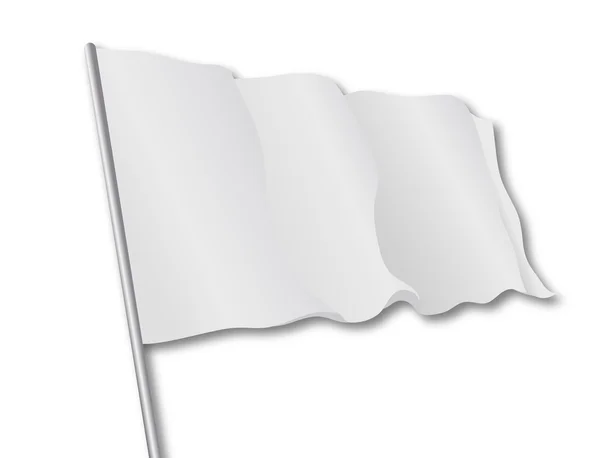 Isolated white flag — Stock Vector