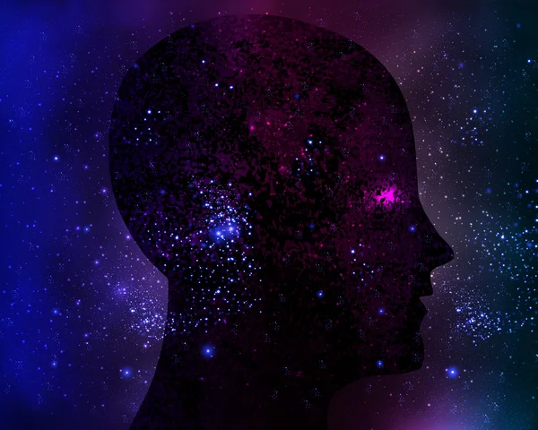 Galactic cosmic mind — Stock Vector