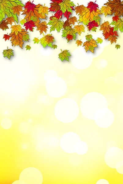 您的设计处理秋天的落叶 — 图库矢量图片